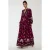 Gedrukte Lange Mouwen Viscose Maxi Jurk