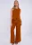 Rust Katoen Contrast Stitch Detail Mantel
