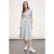 Motivi Linen Blend Pinstripe Chemisier Dress Grey