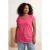 Trendyol Curve Dames Roze Effen Kort Oversized Grote maten T-shirts