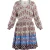 IZIA midi-jurk Dames Blauw Veelkleurig
