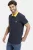 Jan Vanderstorm oversized polo LAVRANS Plus Size met contrastbies donkerblauw