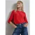 Street One Dames Gestructureerde blouse met borduursel in Rood