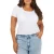Brave Soul Dames/Dames Ronde Hals Plus Slank T-shirt (Wit)