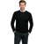 Thomas Maine trui zwart ronde hals normale fit