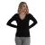 Satijnen T-shirt met lange mouwen en V-hals voor vrouwen Admas