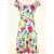 Topvintage exclusive ~ Scarlet Floral swing jurk in wit en multi