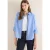 Cecil Dames Piqué overhemd blouse in Blauw