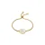 Luxenter armband in wit parelmoer afgewerkt in 18K geel goud – Alfabet