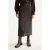 Scotch & Soda Faux Leather Midi Skirt With Front Slit Chocolate Plum