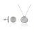 Orphelia Dames 925 Sterling Zilver Set: Ketting-Hanger + Oorbellen – Zilver SET-5924