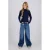 Raizzed aansluitende longsleeve – donkerblauw