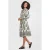Anytime midi jurk met ruches en all-overprint