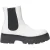 Alexander McQueen Zwarte En Witte Leren Chelsea Boots