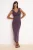 Paarse platte maxi-jurk voor dames, mouwloos, casual/dagelijks, nauwsluitend model