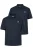 Men Plus Shirt  blauw / wit