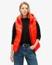 Superdry Vrouwen Gewatteerde Fuji Bodywarmer met Capuchon Cream
