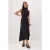 TRENDYOLMİLLA Dames Zwart Effen Midi Mouwloos Asymmetrisch Jurken