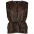 Geisha 65536-70 785 gilet im fur & belt dark brown