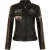 Dames lederen biker racebadges jas-Agadir