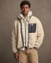 Superdry Mannen Vintage Retro Fleece met Volledige Rits Crème