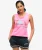 Outdoor Gestreepte Tanktop met Laag Uitgesneden Ronde Hals Pink