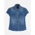 Scotch & Soda Cap Sleeve Fitted Denim Shirt Texas Sun