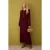 Trendyol Modest Dames Bordeaux Effen Maxi Lang Casual A-lijn Modest Jurken