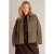 Yest Curve geruite jasje Plus Size – bruin