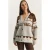 Dikke Etnische Patroon V-hals Cardigan met Knopen