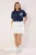 Trendyol Curve Dames Donkerblauw Rugprint Kort Oversized Grote maten T-shirts