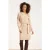Smashed Lemon 24621 beige gebreide jurk met hoge hals
