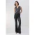 TRENDYOLMİLLA Dames Grijs Effen Flared Hoge taille Jeans
