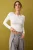 TRENDYOLMİLLA Dames Ecru Effen Lang Getailleerd Blouses