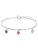 Lucardi Armband ‘Lieblich’  lila / pink / zilver