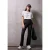 Street One Studio Dames Punto di Roma Bootcut broek in Zwart