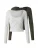 ABOUT YOU Shirt ‘Gwen’  grijs gemêleerd / kaki