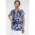TRVL DRSS Printed Relaxed Top Royal Blue