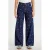 Cache Cache gebloemde wide leg jeans met borduursels – donkerblauw