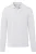 HAKRO Poloshirt lange mouw wit, Effen