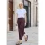 7/8 Broek met wijde pijpen in linnenlook Mid Waist