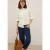 Cecil Dames Blouse met gestreepte textuur in Wit