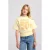 America Today T-shirt met print en tekst – lichtgeel