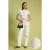 TRENDYOLMİLLA Dames Wit Gestructureerd Wijde pijp Hoge taille Jeans