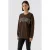 OUI sweater met tekst – bruin