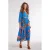 Didi gebloemde maxi jurk blauw