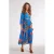 Didi gebloemde maxi jurk blauw