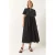 Midi-jurk met Tippet-kraag en volantdetails