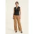 Top met V-hals en satijnen effect en draperie