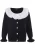 NAEMI Gebreid vest  zwart / wit